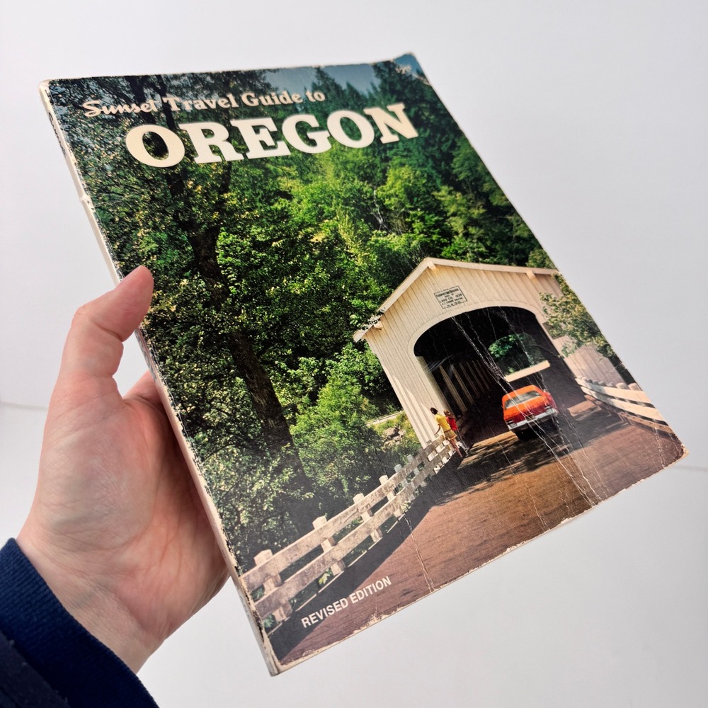 Vtg Softcover Sunset Travel Guide to‎ Oregon USA Book Revised Edition 70s READ